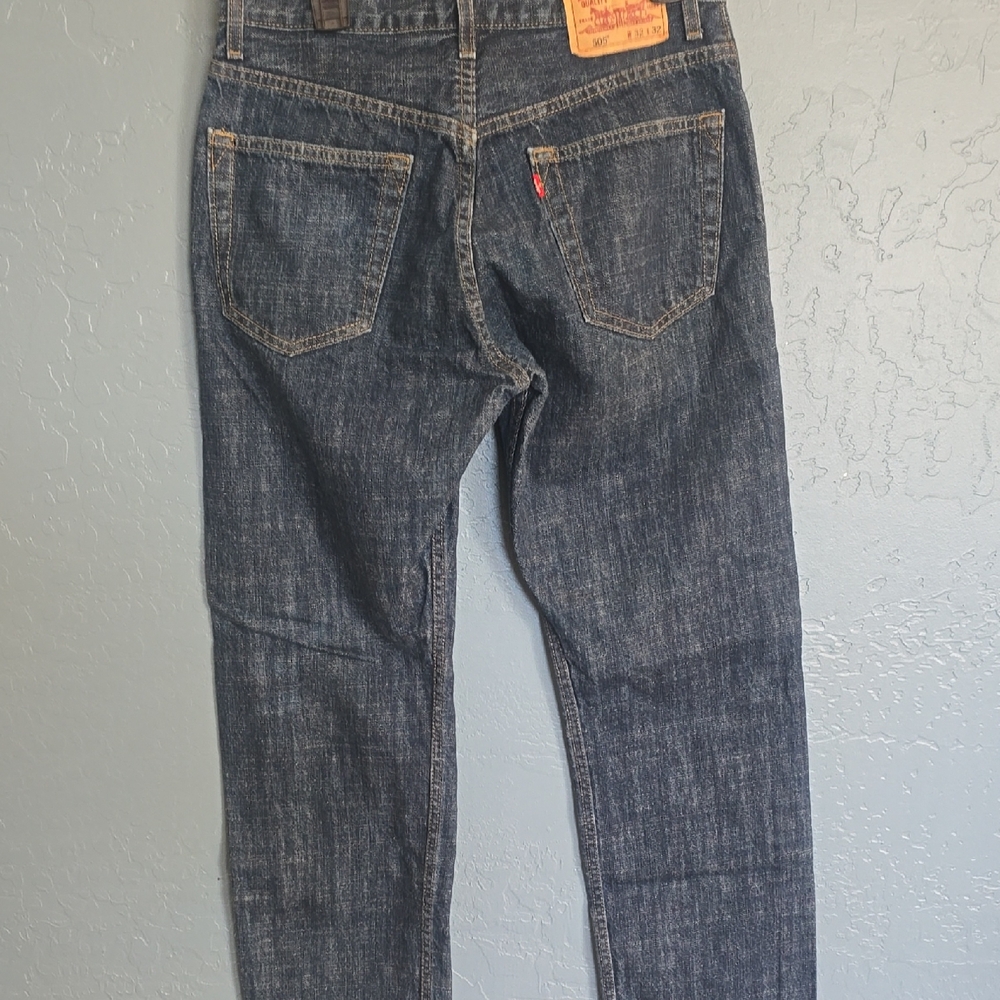 Factory Sample Levi's Dark Blue Straight Leg Jeans 32 32